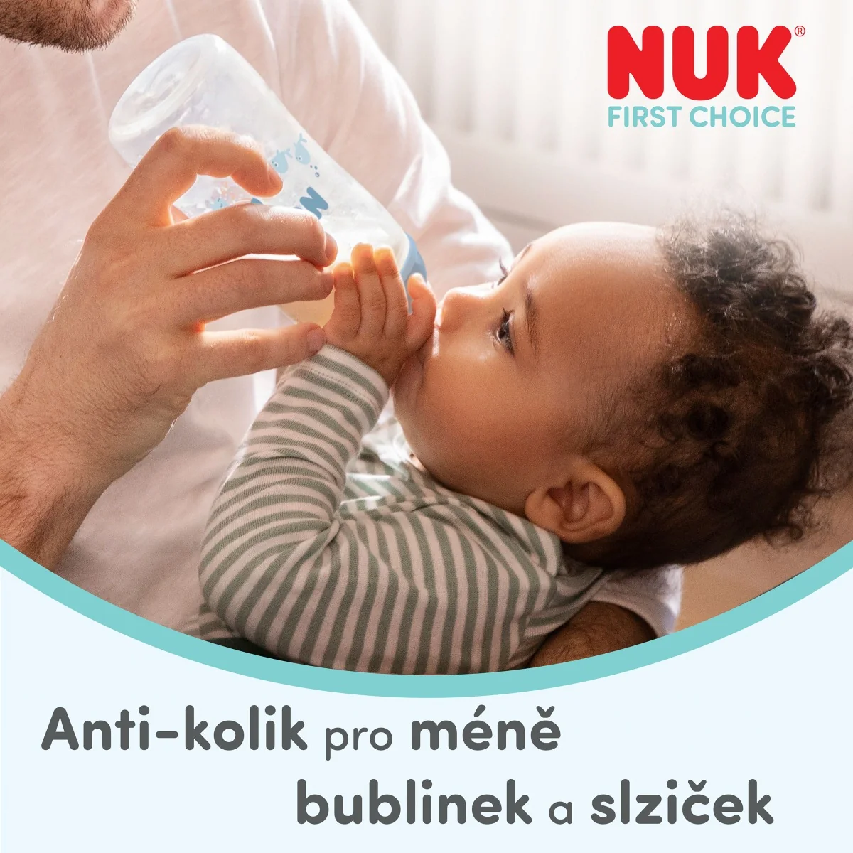 NUK First Choice Láhev 3m+ 300 ml 1 ks whale