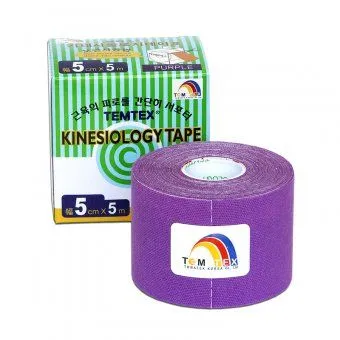 TEMTEX Kinesio tape 5 cm x 5 m tejpovací páska fialová