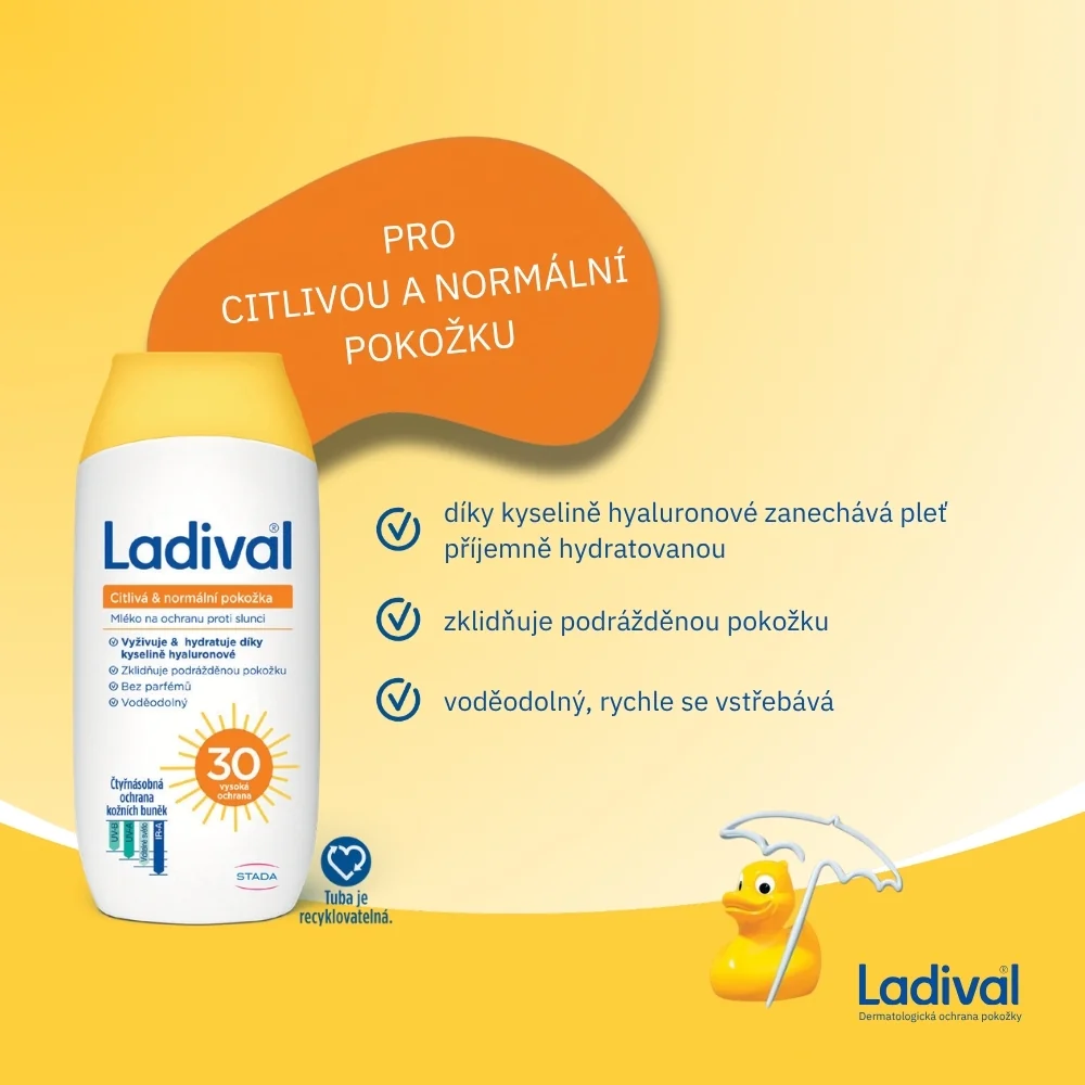 Ladival Citlivá & normální pokožka OF30 mléko 200 ml