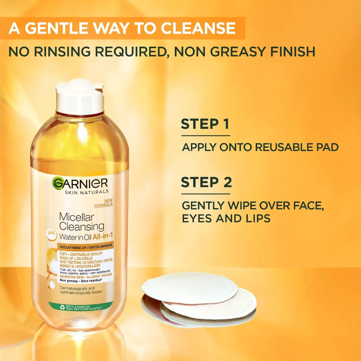 Garnier Skin Naturals Micelární voda All in 1 s olejem 100 ml