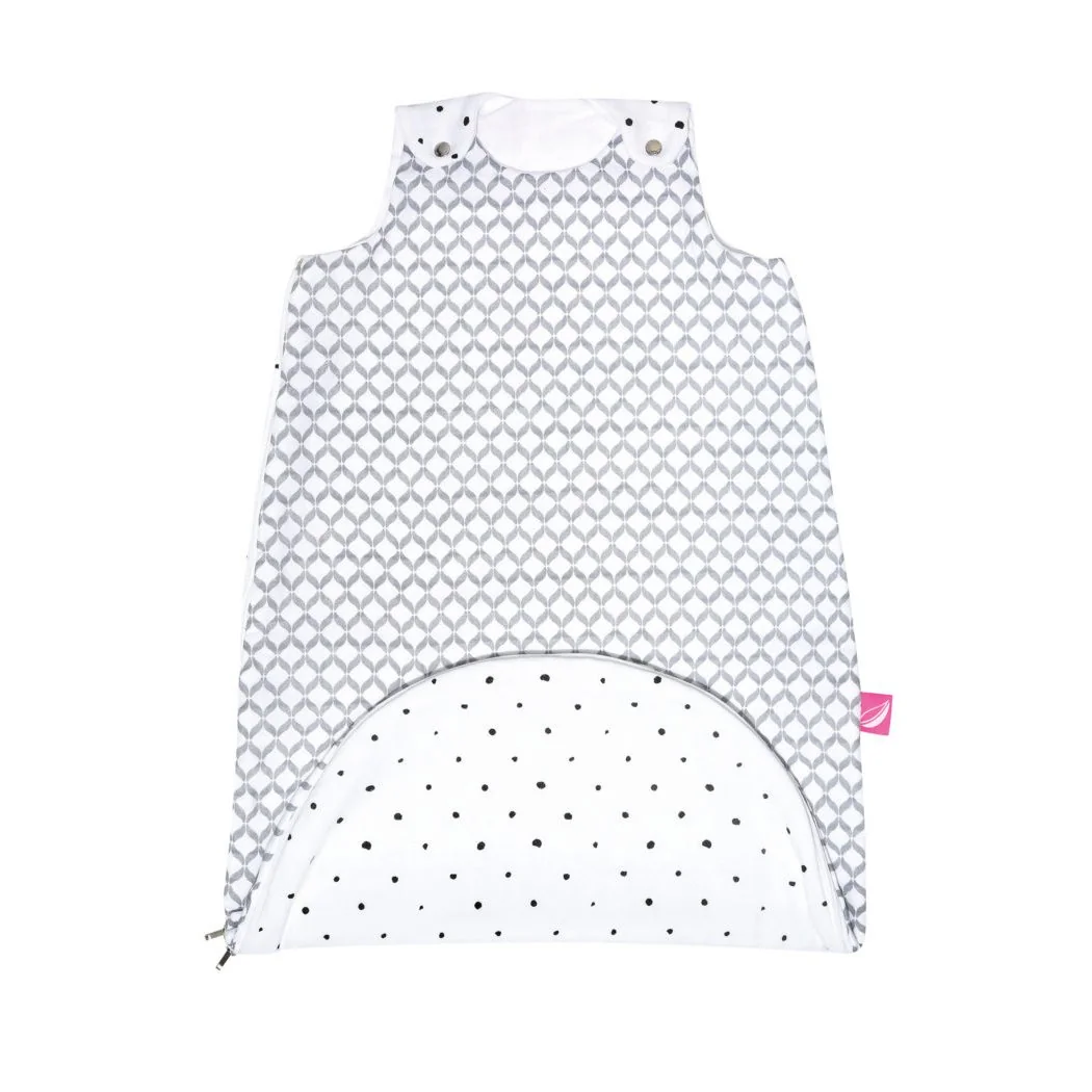 Motherhood Pytel na spaní mušelínových 2v1 Zip a Round Grey Classics 3-18 m 0,5 tog