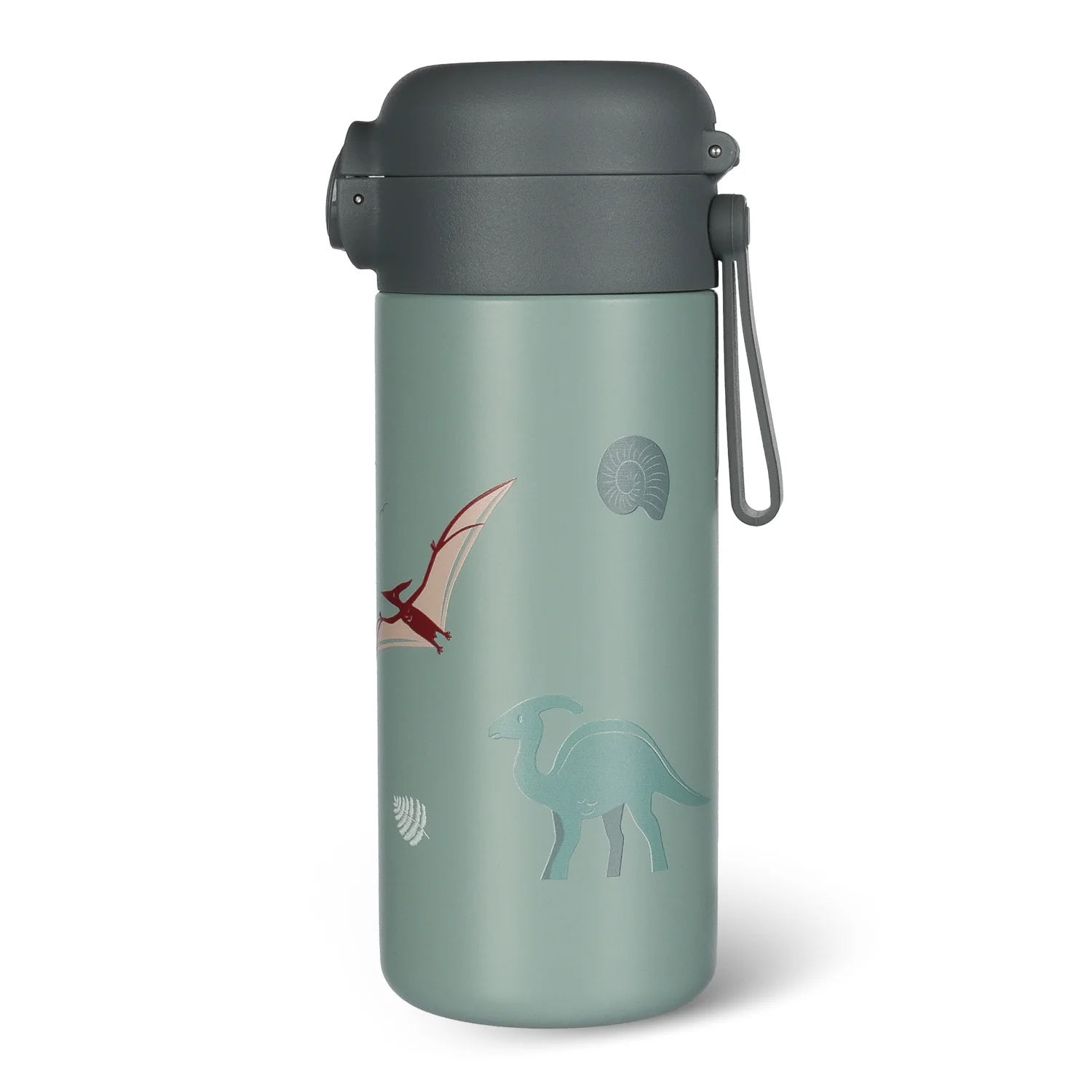Zopa Termoska na tekutiny s brčkem a silikonovým držákem 350 ml, Dino 2