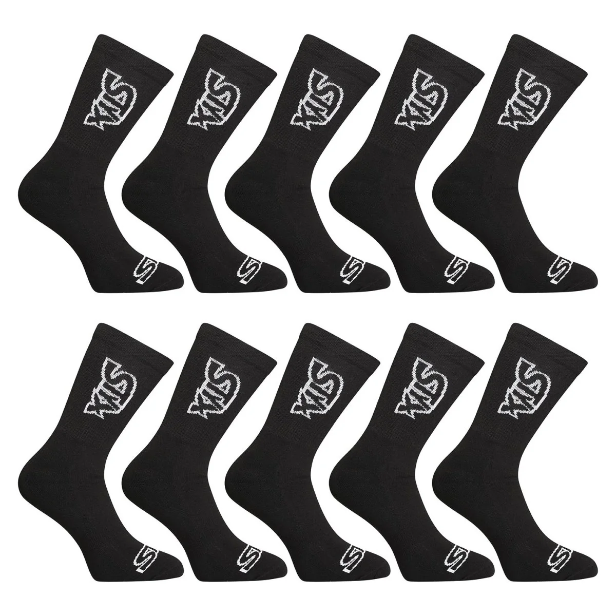 Styx 10PACK ponožky vysoké černé (10HV960) L