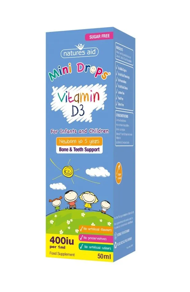 Natures Aid Vitamin D3 kapky pro děti 400 IU 50 ml