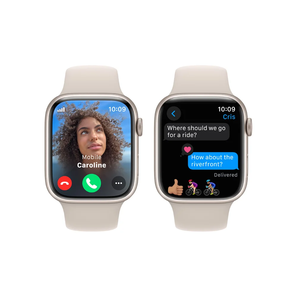 Apple Watch S9 Cellular 45 mm sport band S/M smart hodinky Starlight