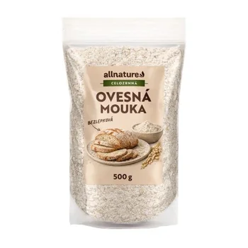 Allnature Ovesná mouka celozrnná bezlepková 500 g