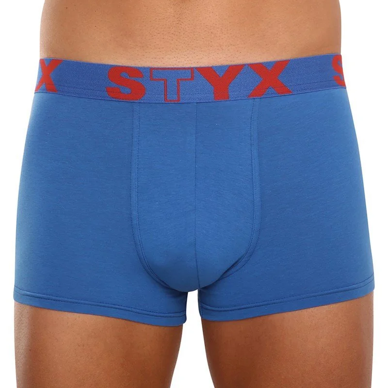 Styx 3PACK pánské boxerky sportovní guma modré (3G96789) M