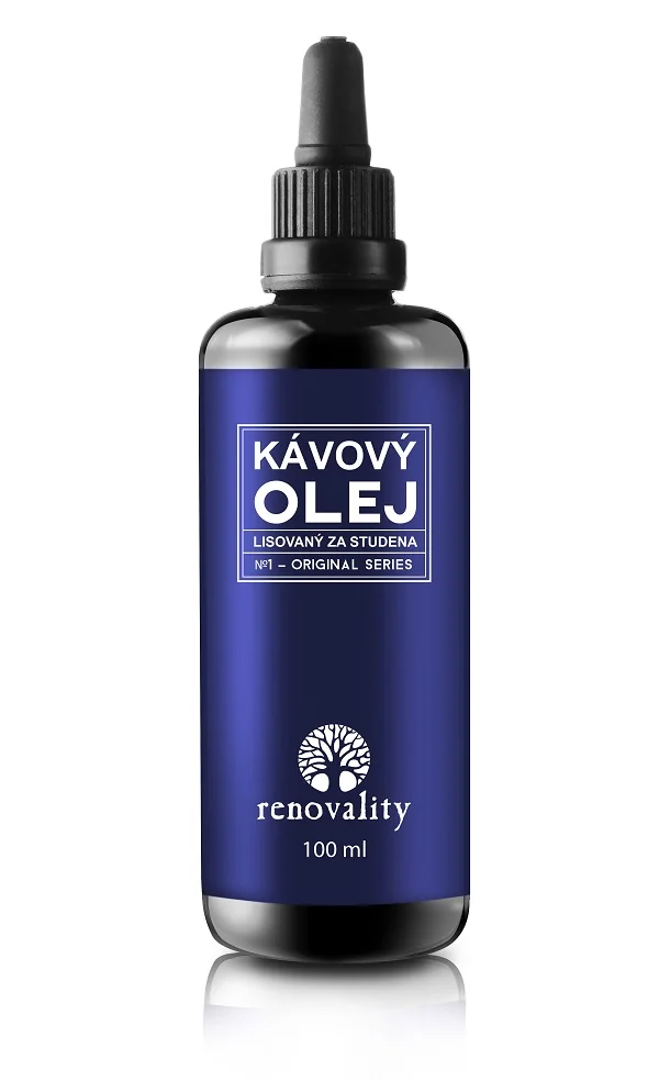 Renovality Kávový olej za studena lisovaný pipetka 100 ml