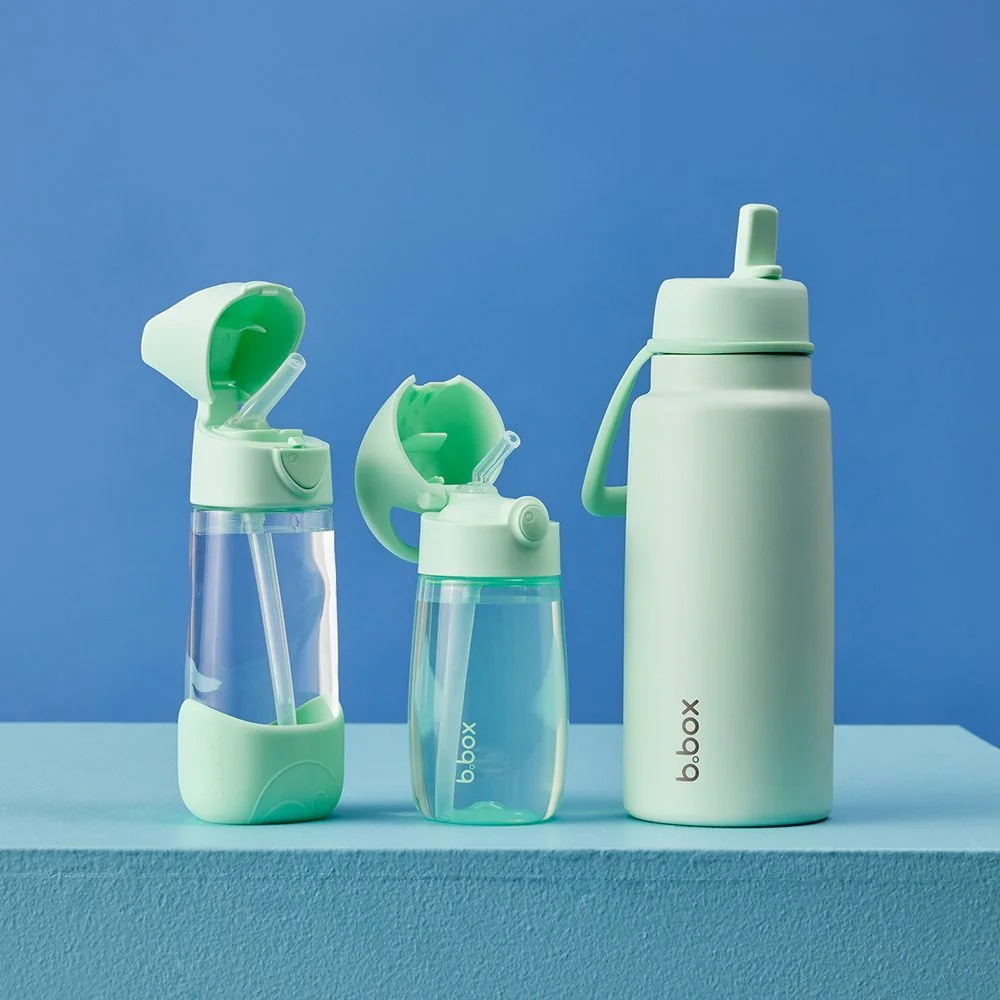 B.BOX Lahev na pití s brčkem 450 ml - spearmint