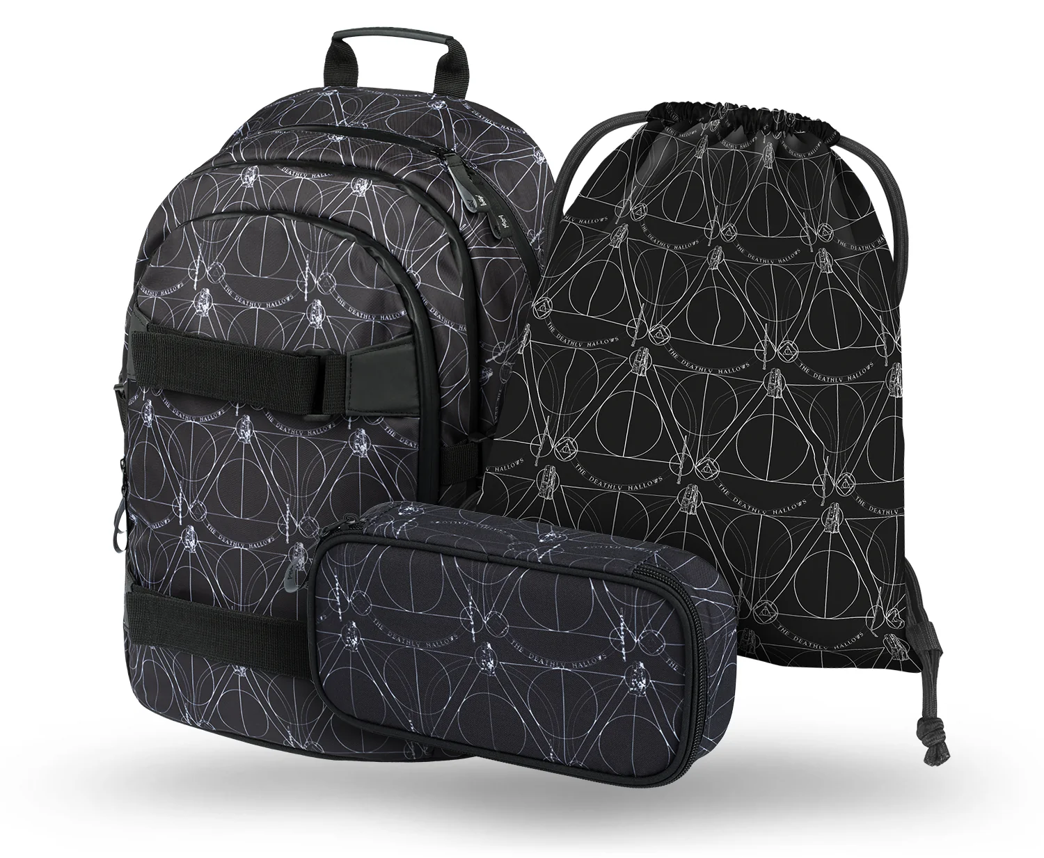 Baagl 3 SET Skate Harry Potter Relikvie smrti: batoh, etue, sáček