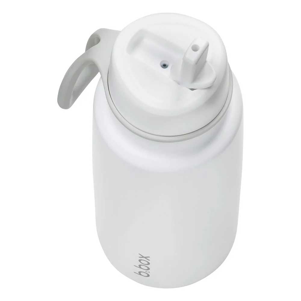 B.BOX Nerezová termolahev s brčkem 1l - white out