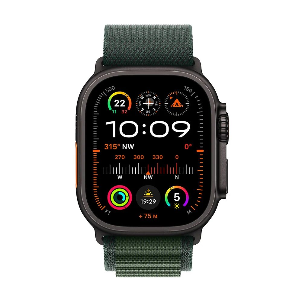Apple Watch Ultra 2 49mm Black Titan, Green Alpi,M chytré hodinky