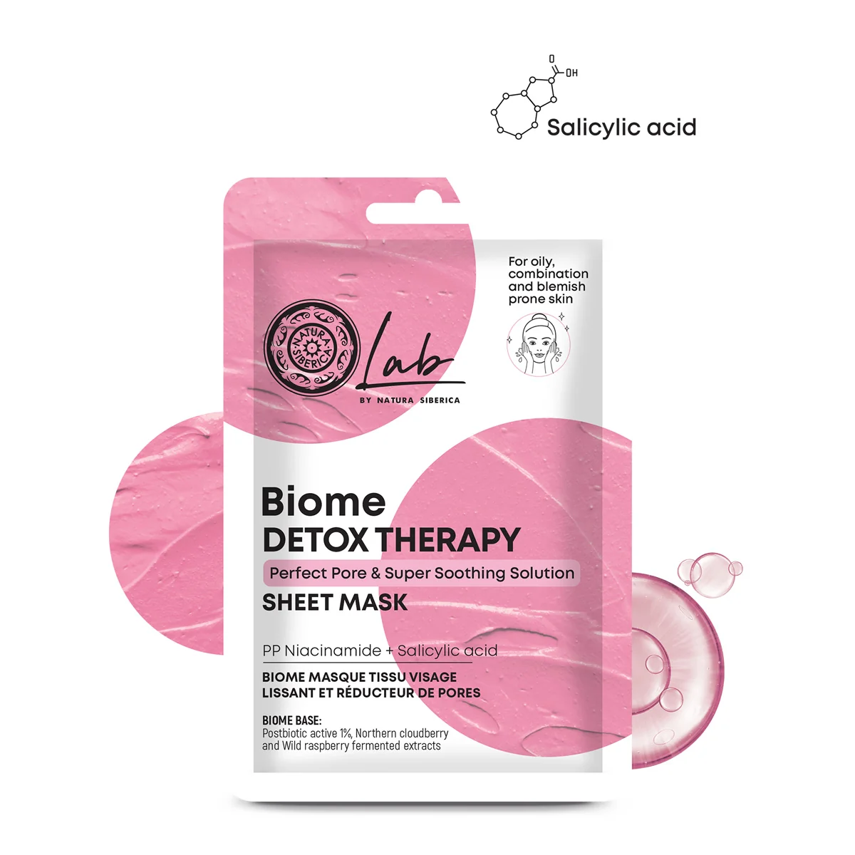 Natura Siberica Lab Biome Detox Therapy Plátýnková maska 1 ks