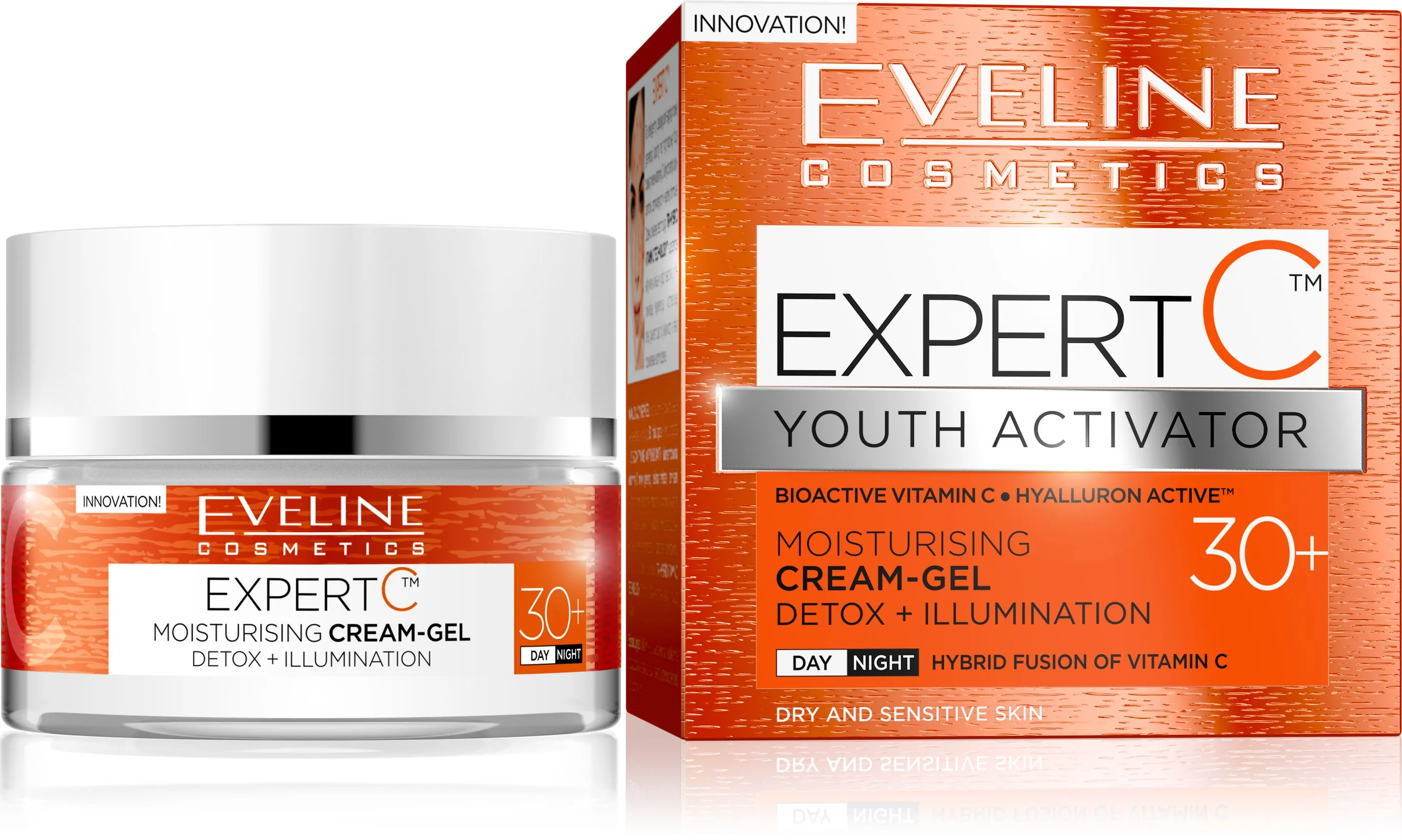 Eveline EXPERT C Denní a noční krém-gel 30+ 50 ml