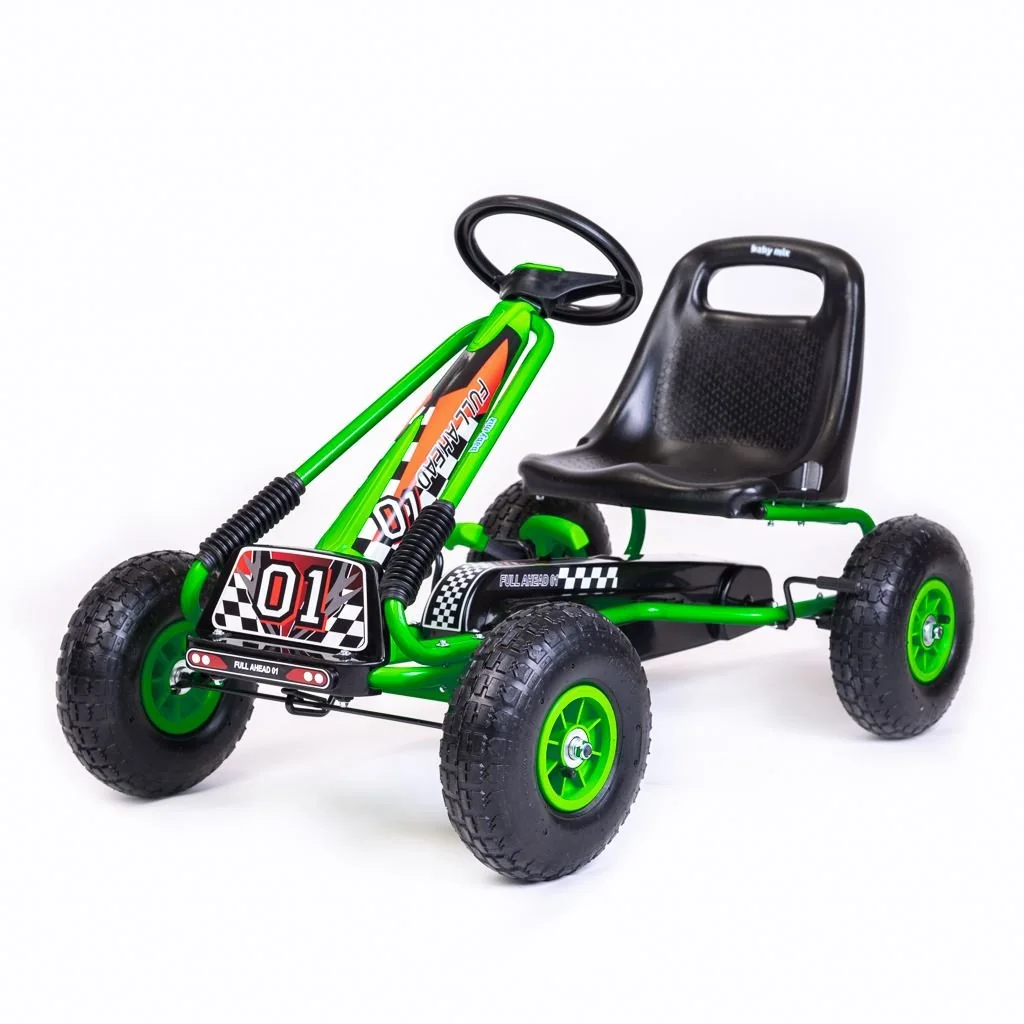 Baby Mix Dětská šlapací motokára Go-kart  Razor zelená