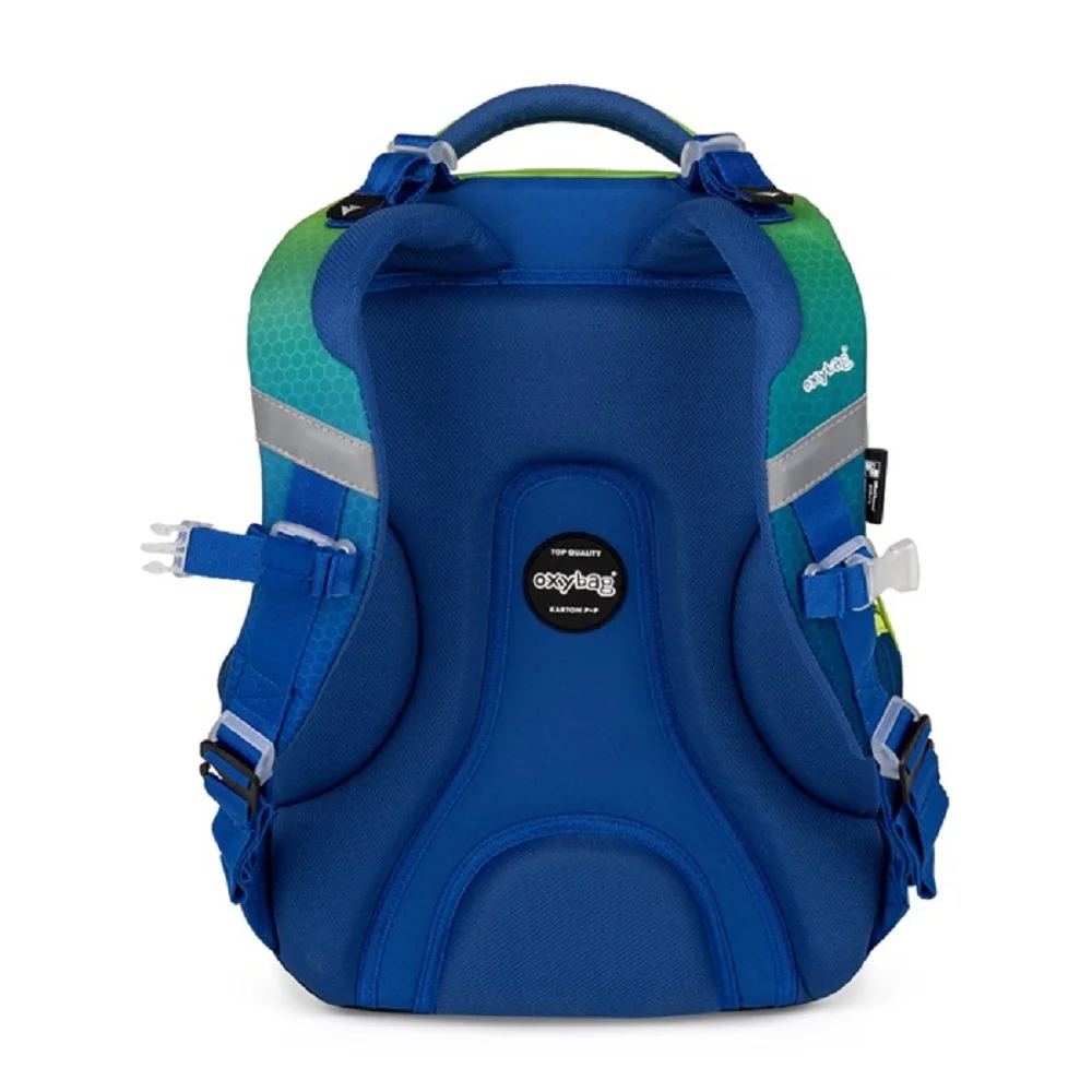 Oxybag OXY NEXT - školní set Ombre Green 3 ks: batoh, penál, sáček batoh, penál, sáček