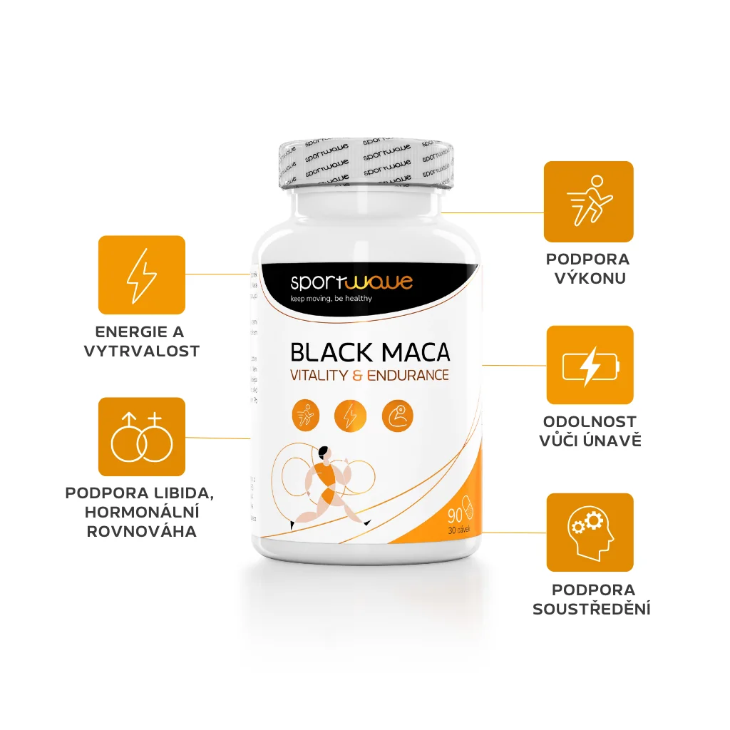 Sport Wave Černá Maca - Black Maca Vitality and Endurance