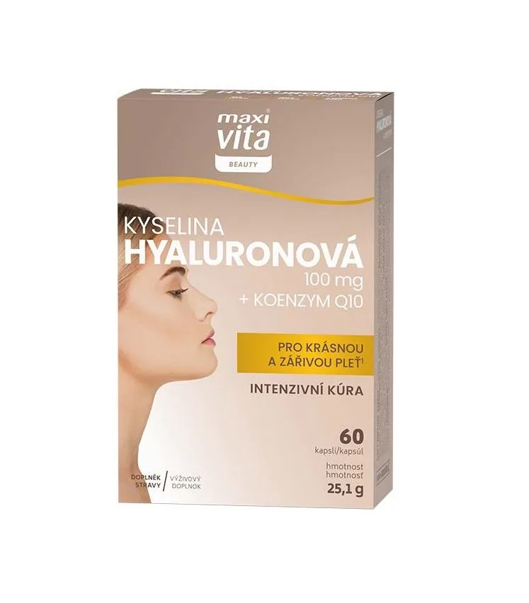 Maxivita Beauty Kyselina hyaluronová + koenzym Q10 60 kapslí