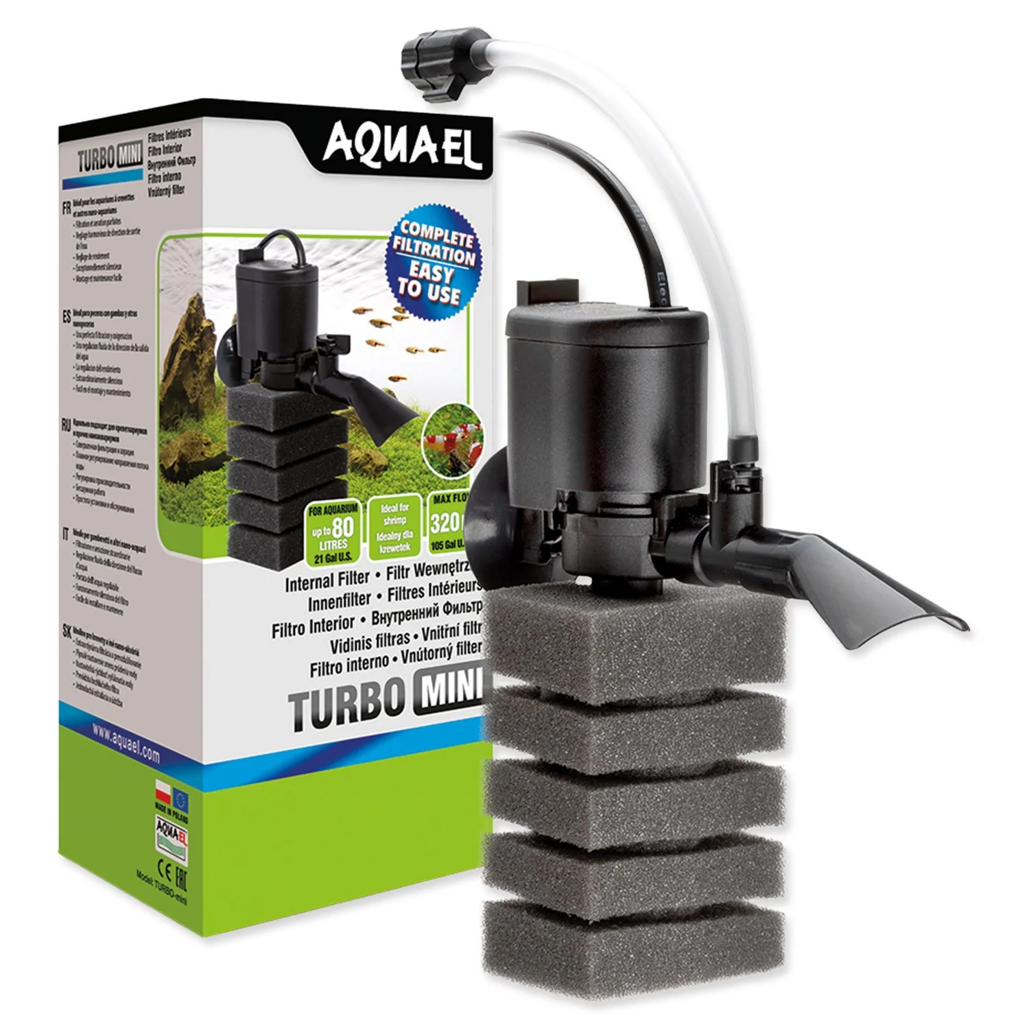 AQUAEL Filtr Turbo Mini vnitřní 320 l/h