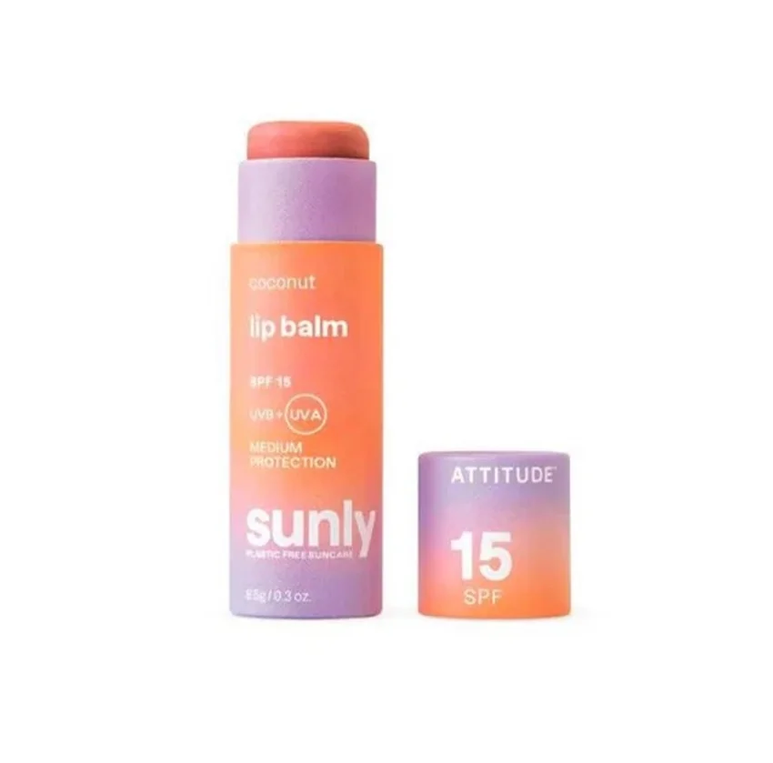 ATTITUDE Sunly Balzám na rty s vůní kokosu SPF15 8,5 g