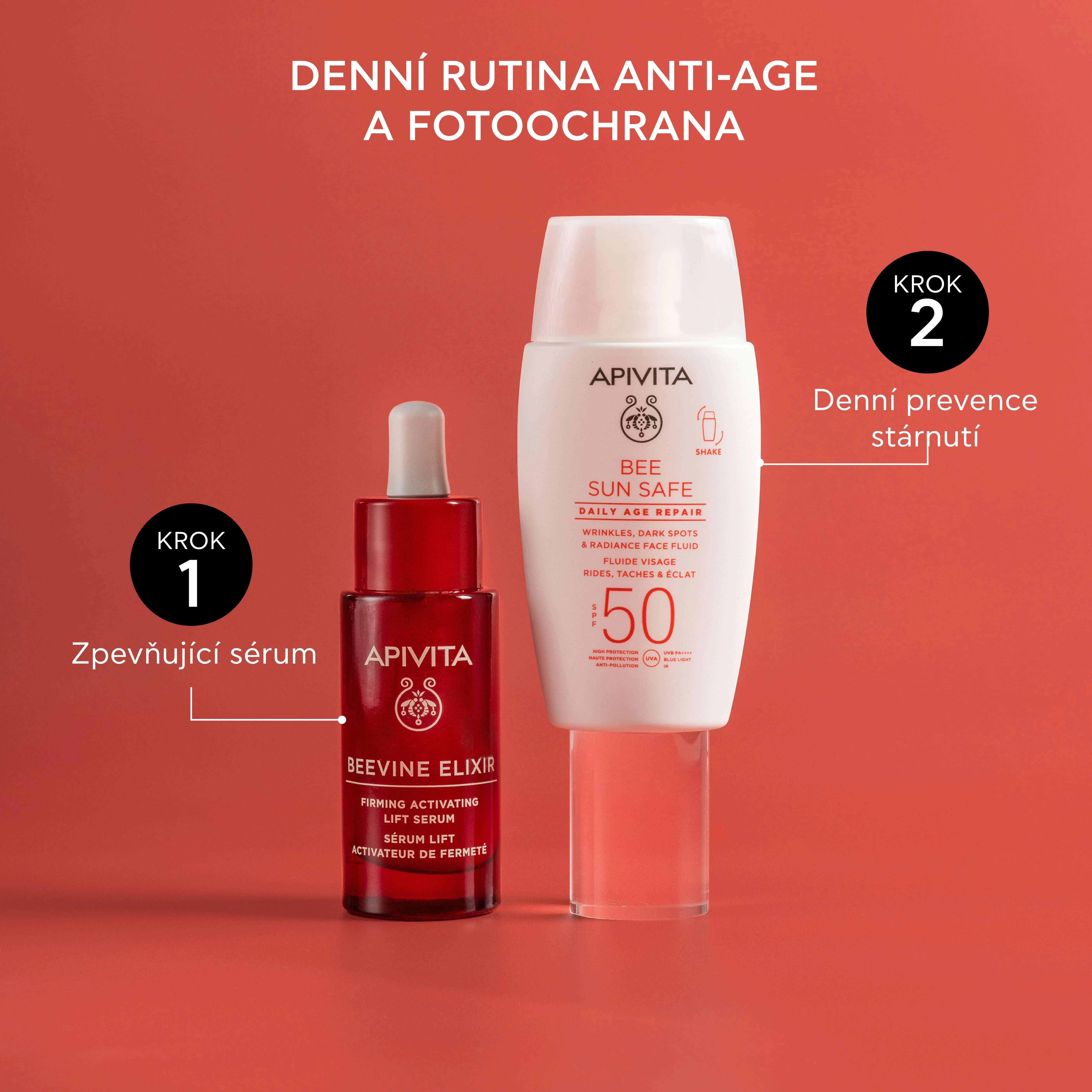 APIVITA Bee Sun Safe Daily Age Repair SPF50 pleťový fluid 50 ml
