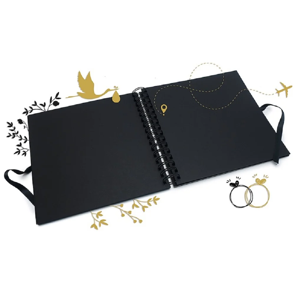Baloušek Scrapbook 21 × 21 cm, černý