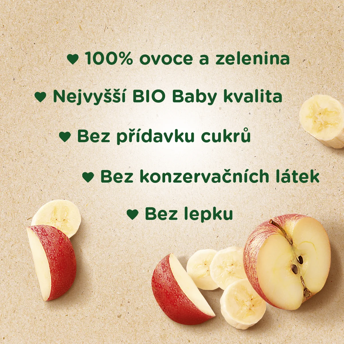 Sunar BIO Jablko, banán kapsička 100 g