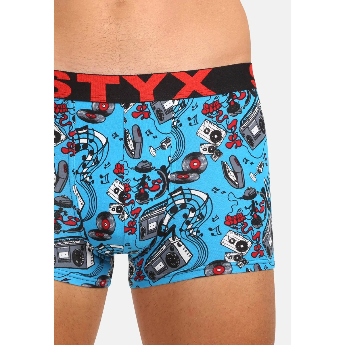 Styx Pánské boxerky art sportovní guma hudba (G1558) XL
