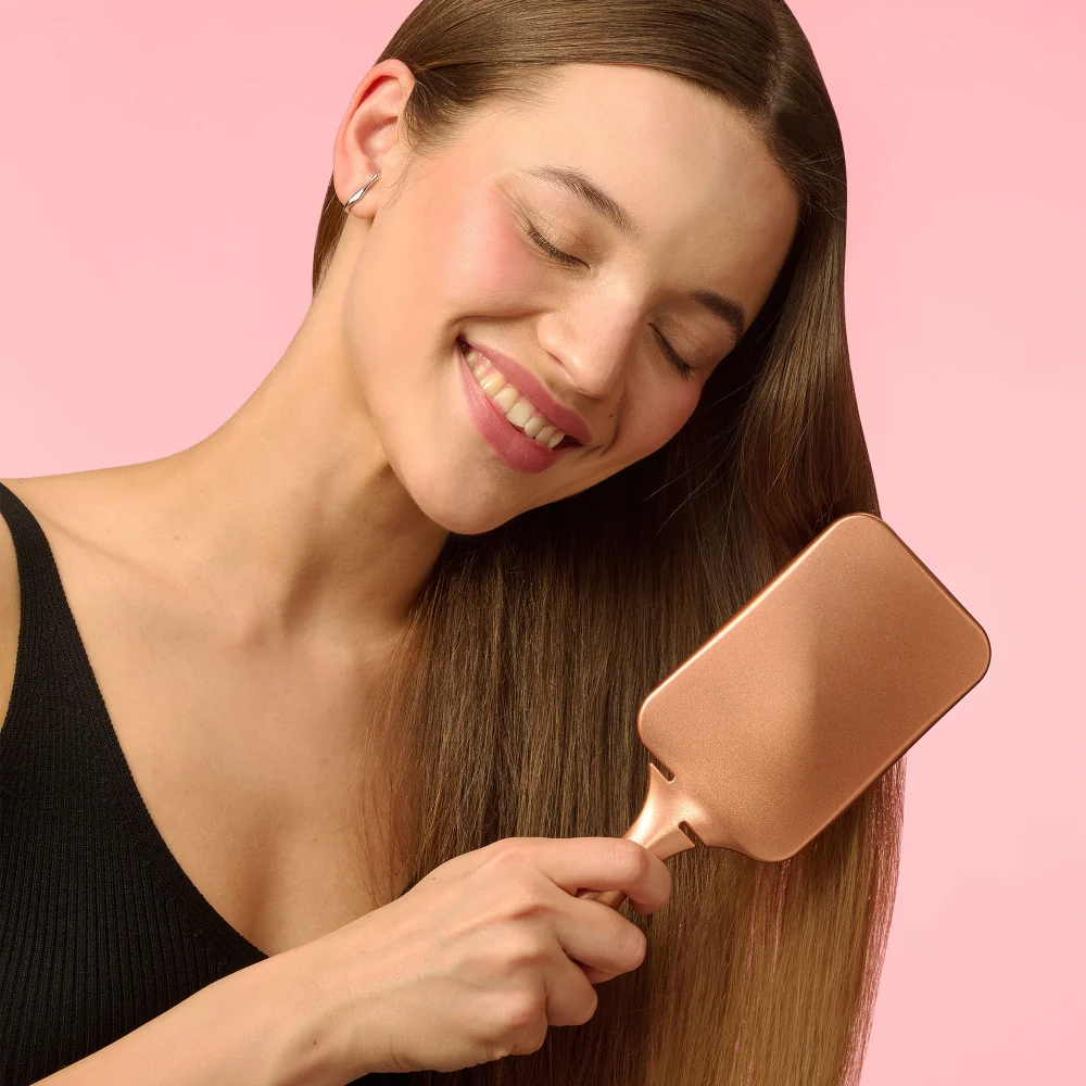 BrushArt Hair Plochý kartáč s kančími štětinami 1 ks bronzová