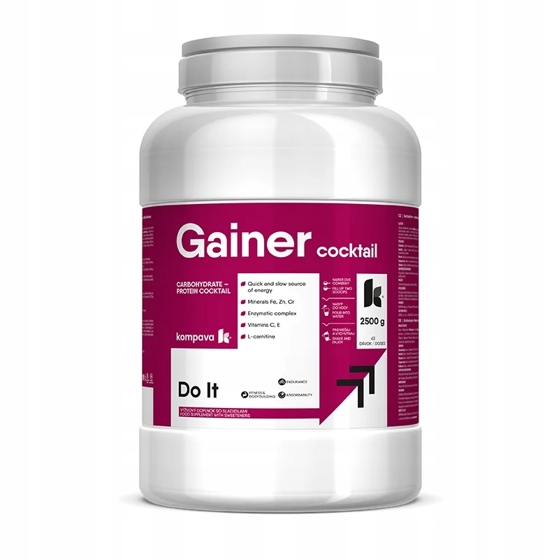 KOMPAVA Gainer jahoda 2,5kg