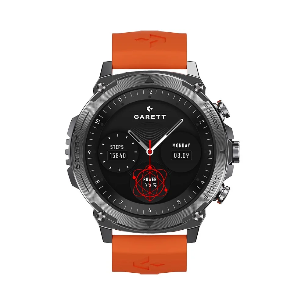 Garett Smartwatch Atom smart hodinky Black Steel
