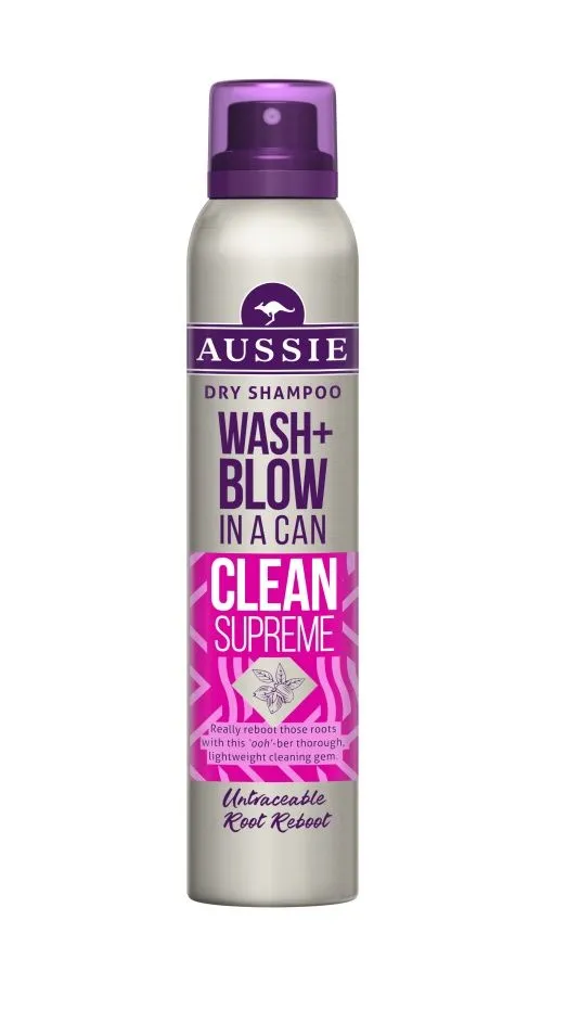 Aussie Wash + Blow Clean Supreme suchý šampon 180 ml