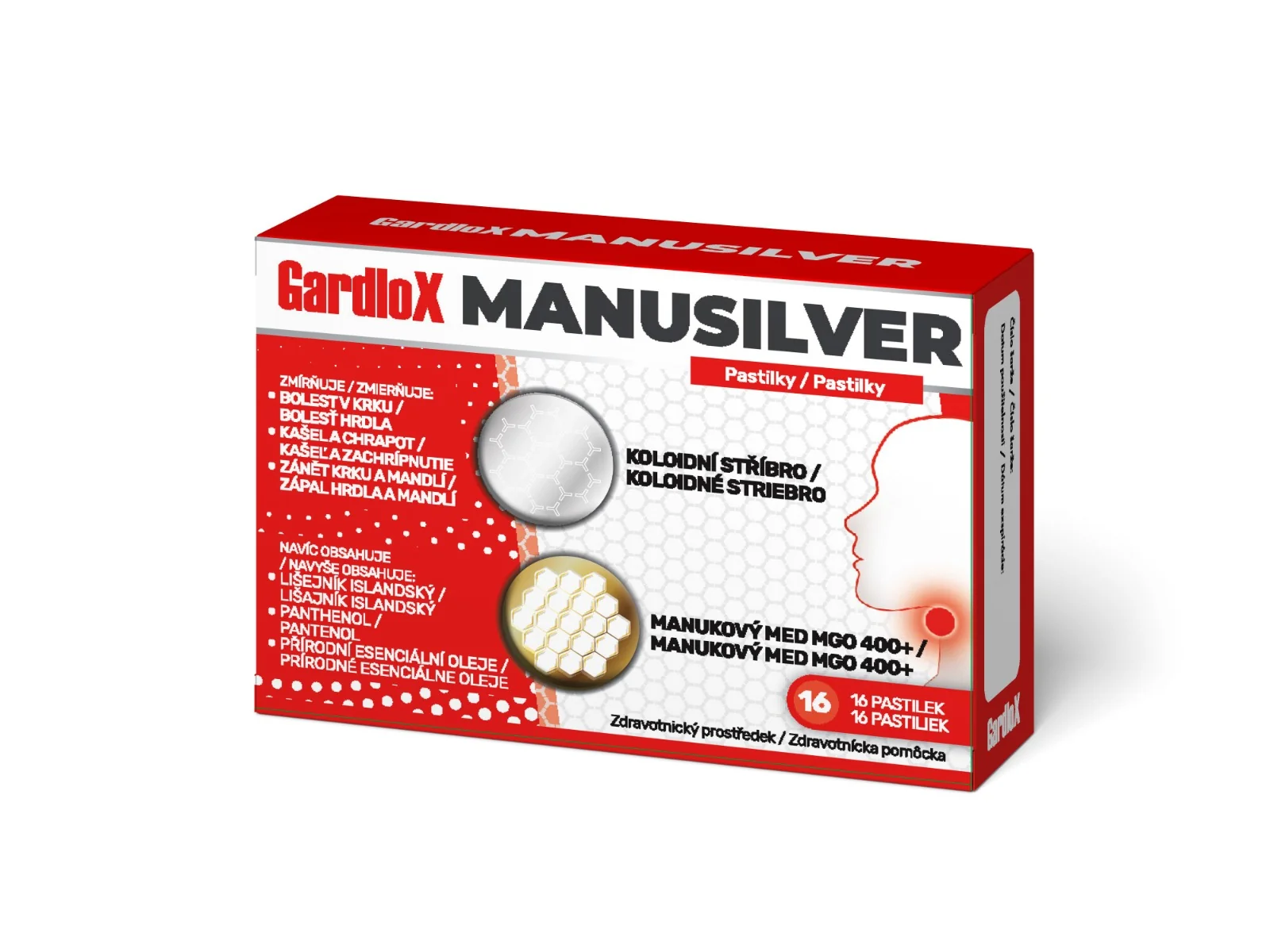 GardloX Manusilver 16 pastilek