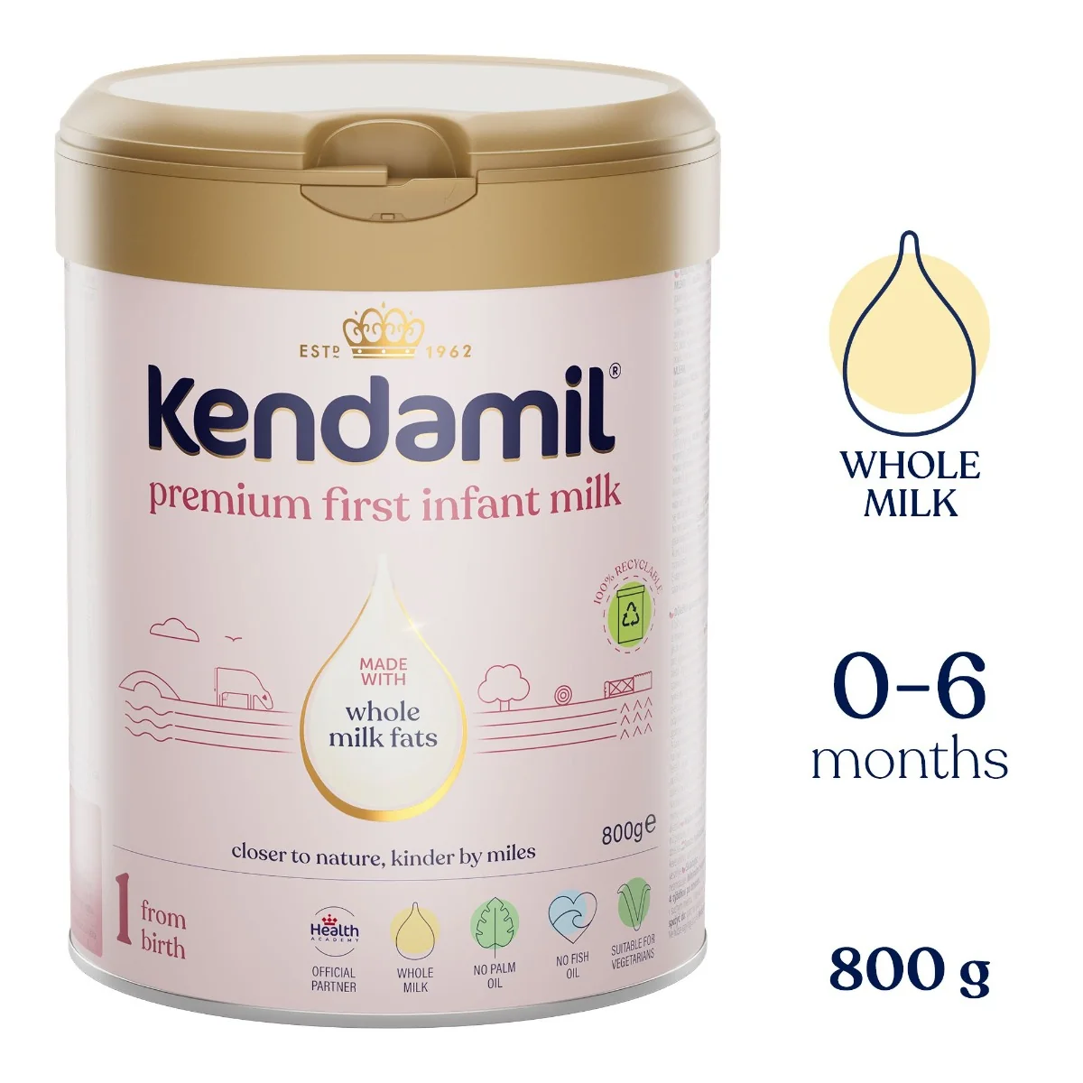 Kendamil 1 Premium Kojenecké počáteční mléko 800 g