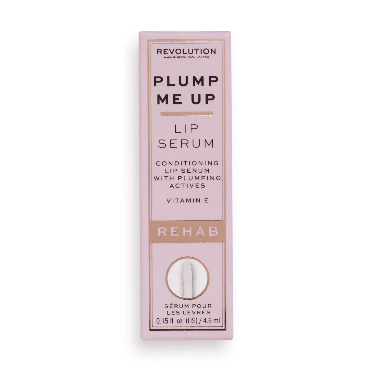 Makeup Revolution Rehab Plump Me Up Pink Glaze sérum na rty 4,6 ml