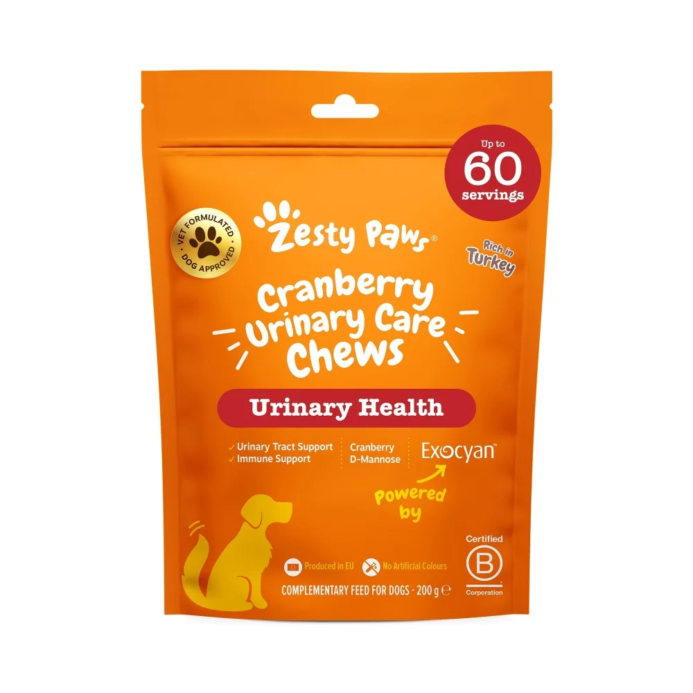 Zesty Paws Cranberry Urinary Chews na podporu močových cest pro psy 60 ks