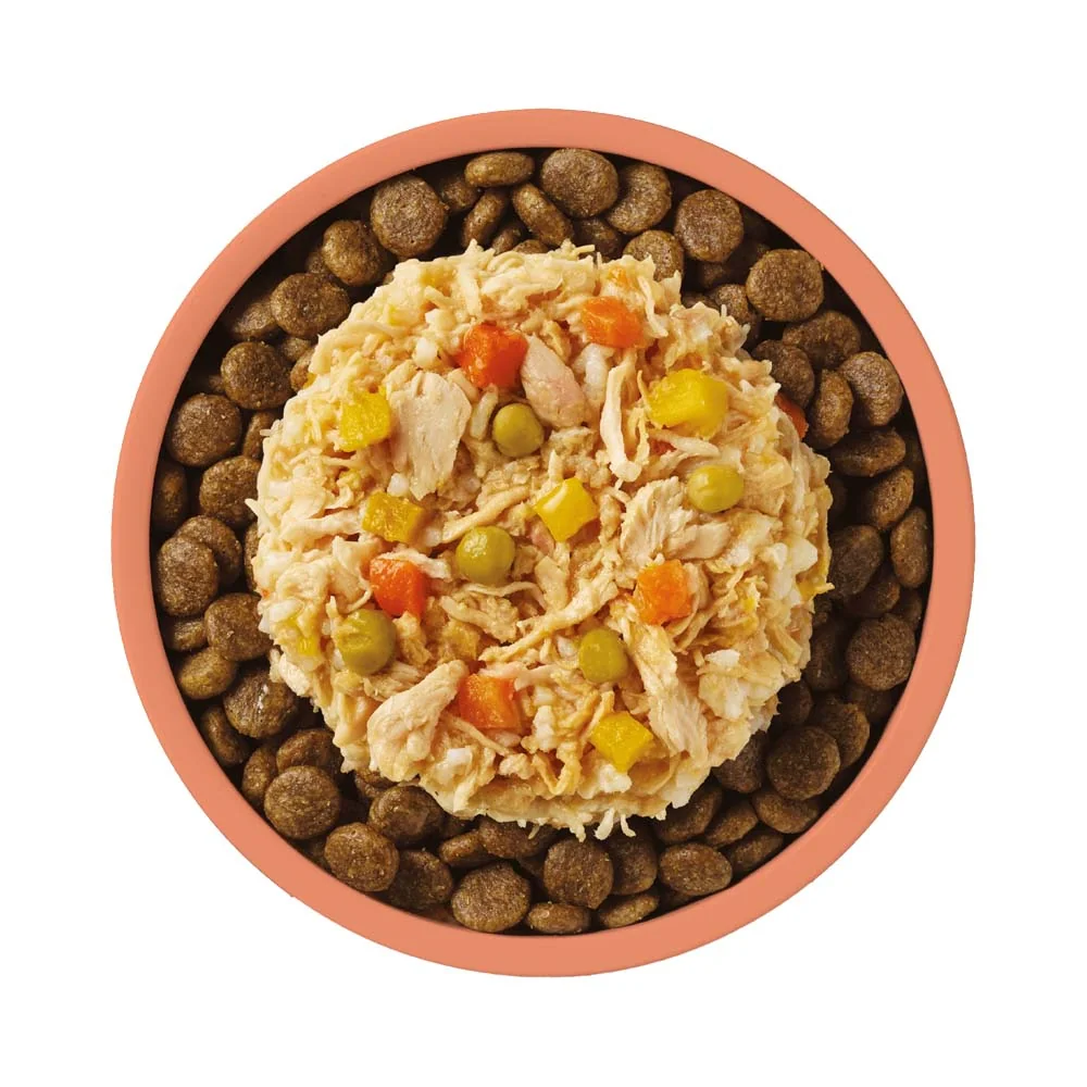 Applaws Dog Taste Toppers in Broth Kuře s lososem konzerva 156 g