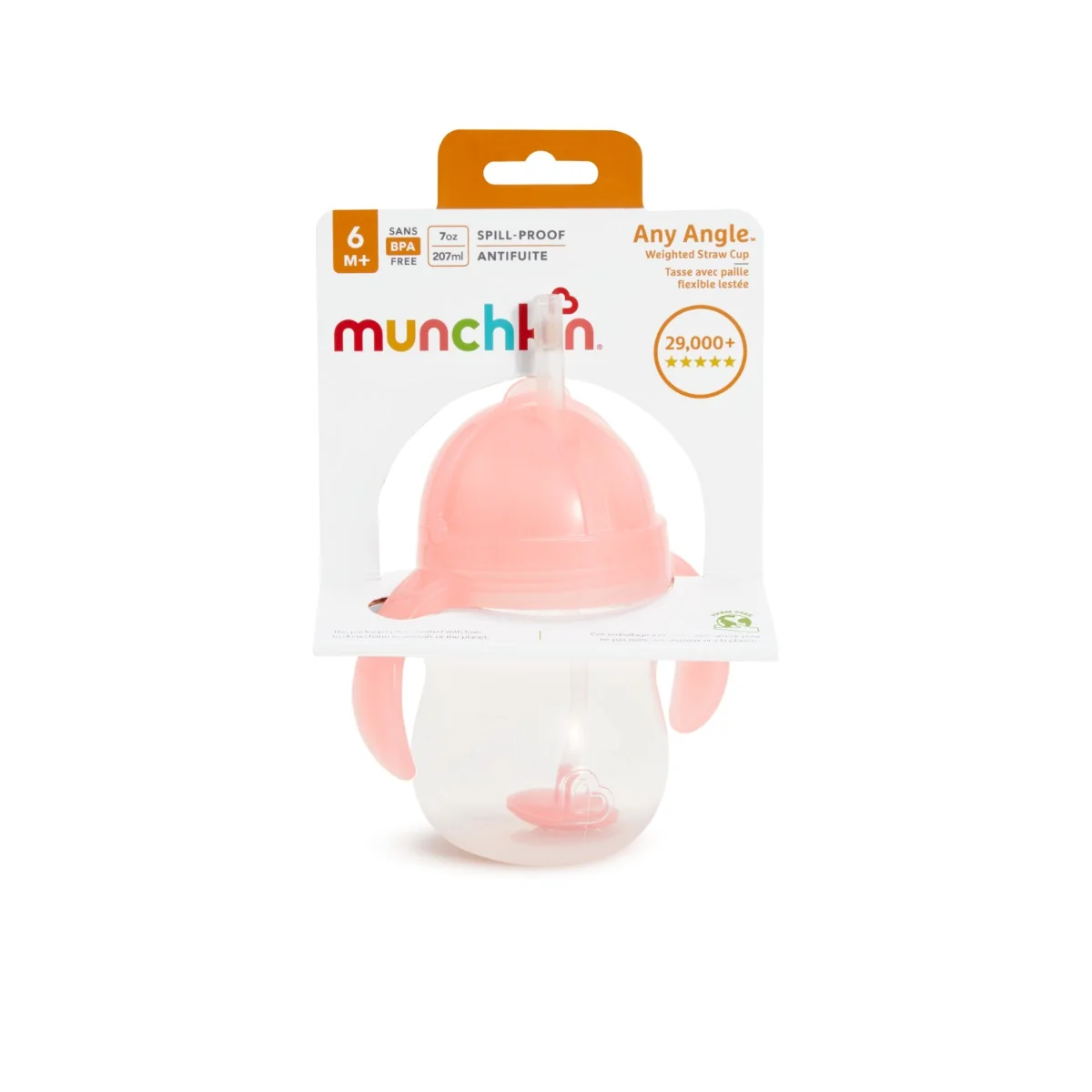 Munchkin Click Lock™ Hrneček 207 ml růžový