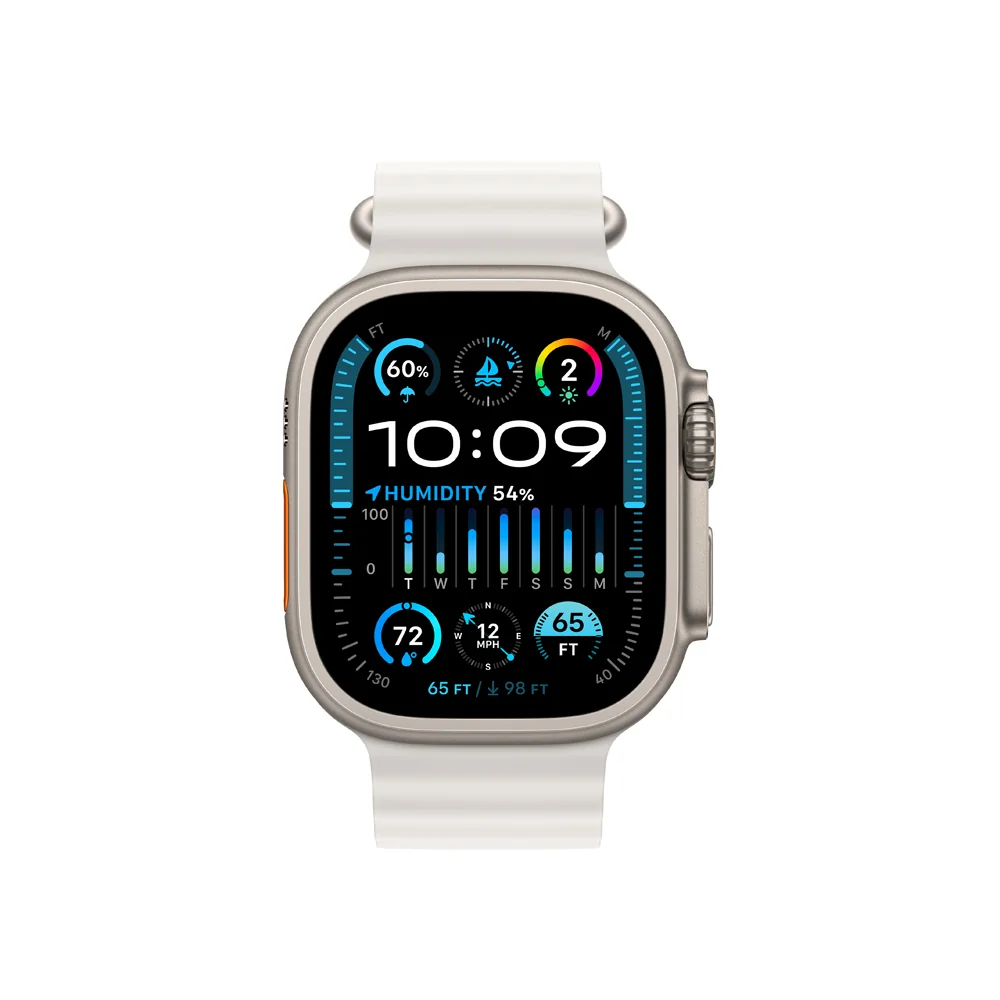 Apple Watch Ultra 2 49 mm smart hodinky Titan/White Ocean