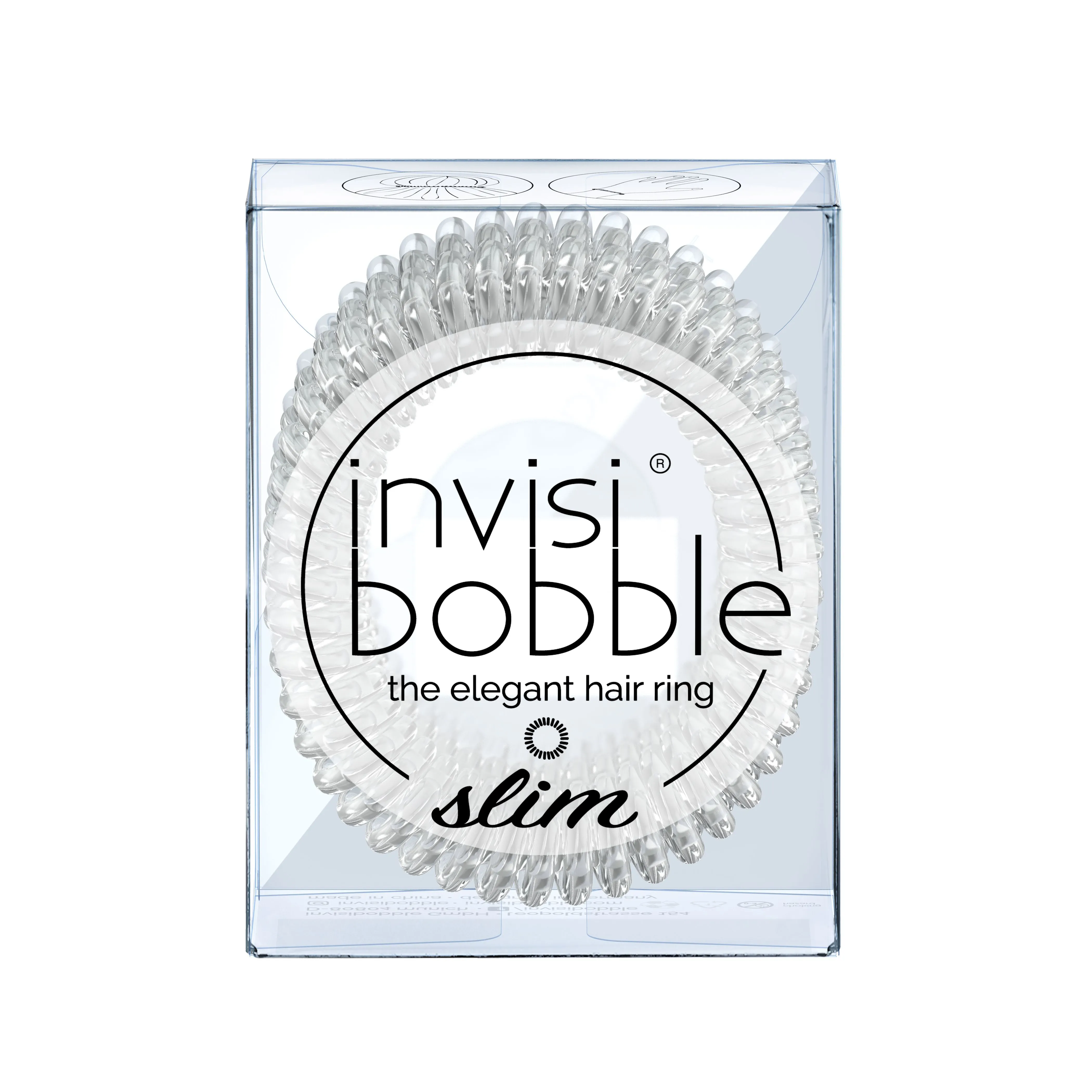 Invisibobble SLIM Crystal Clear gumička do vlasů 3 ks