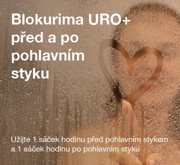 Blokurina URO+ před a po pohlavním styku. Užijte 1 sáček 1 hodinu před pohlavním stykem a 1 sáček 1 hodinu po pohlavním styku.