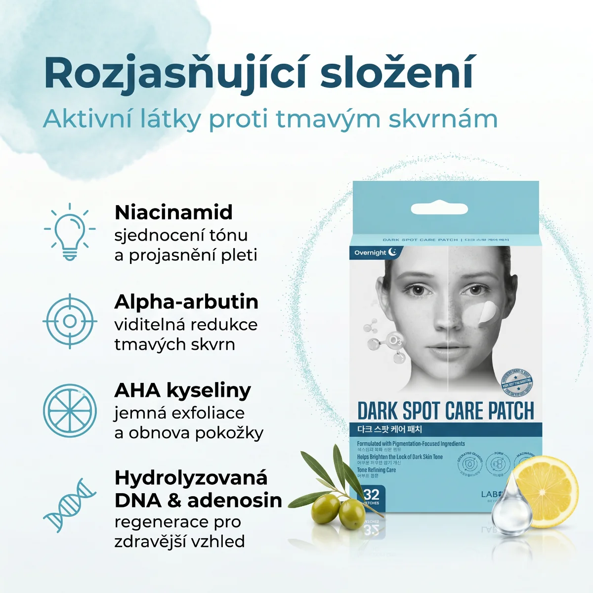 Wooshin Labottach Hydrogelové náplasti proti tmavému očnímu okolí 16 ks