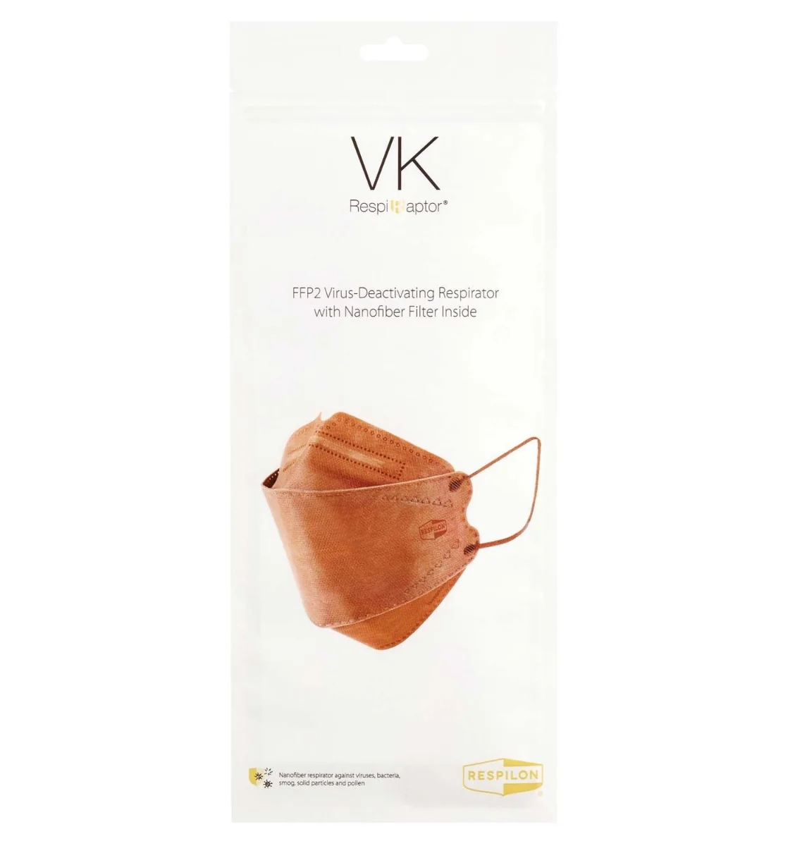 Respilon VK RespiRaptor samosterilizační nano-respirátor FFP2 vel. M/L 2 ks