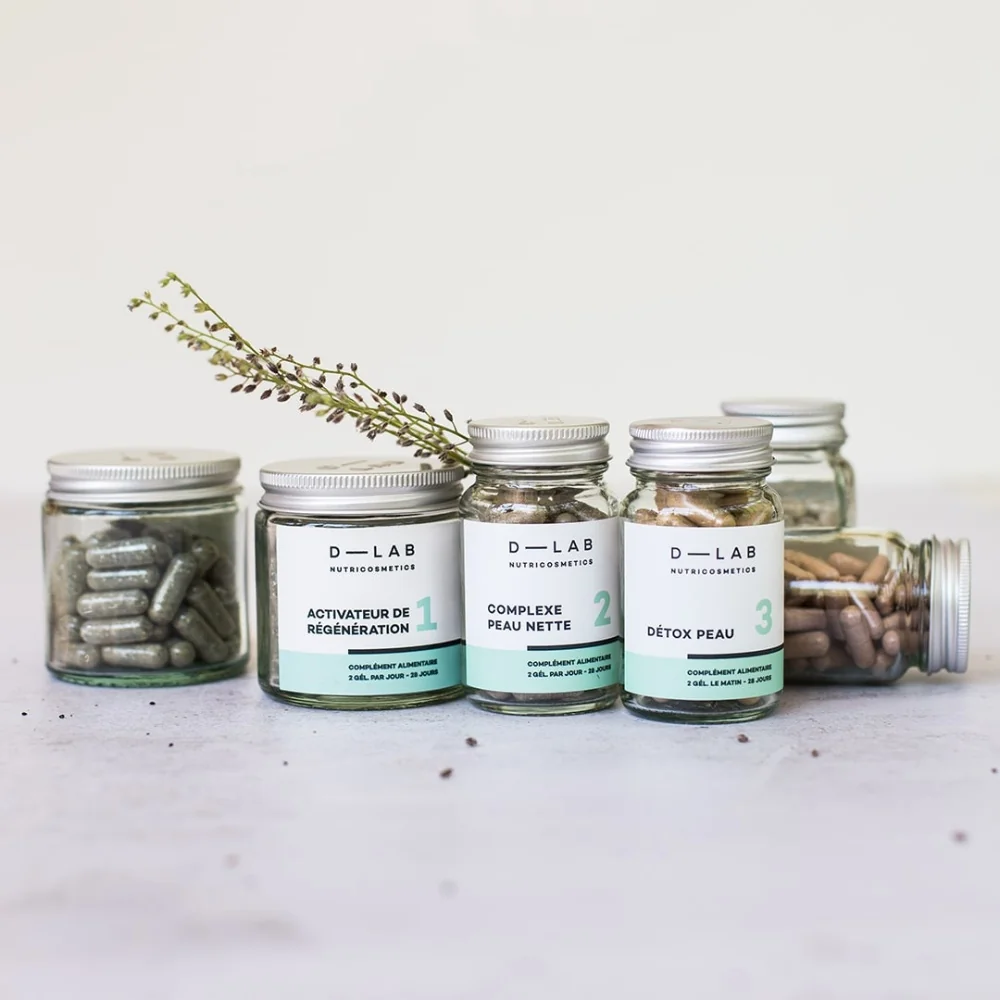 D-LAB Kúra proti nedokonalostem pleti Clean Skin+Detox+Regeneration 3x56 kapslí