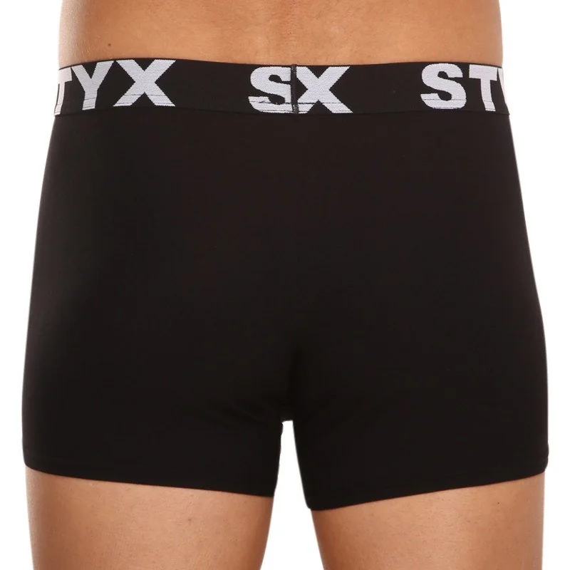 Styx Pánské boxerky sportovní guma nadrozměr černé (R960) 3XL