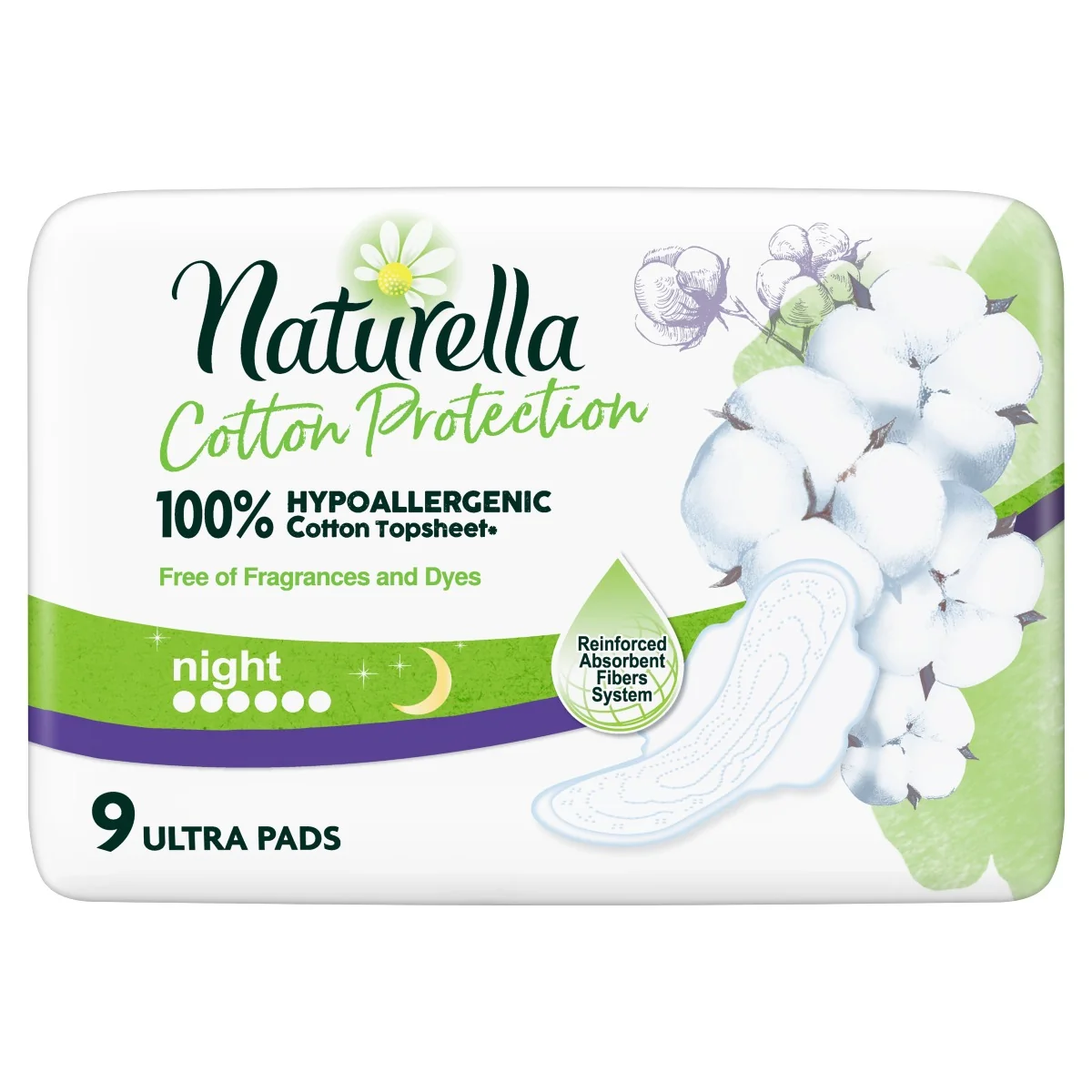 Naturella Cotton Night vložky 9 ks