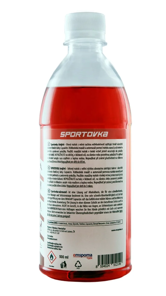 EMSPOMA SPORTOVKA hřejivá masážní roztok 500 ml