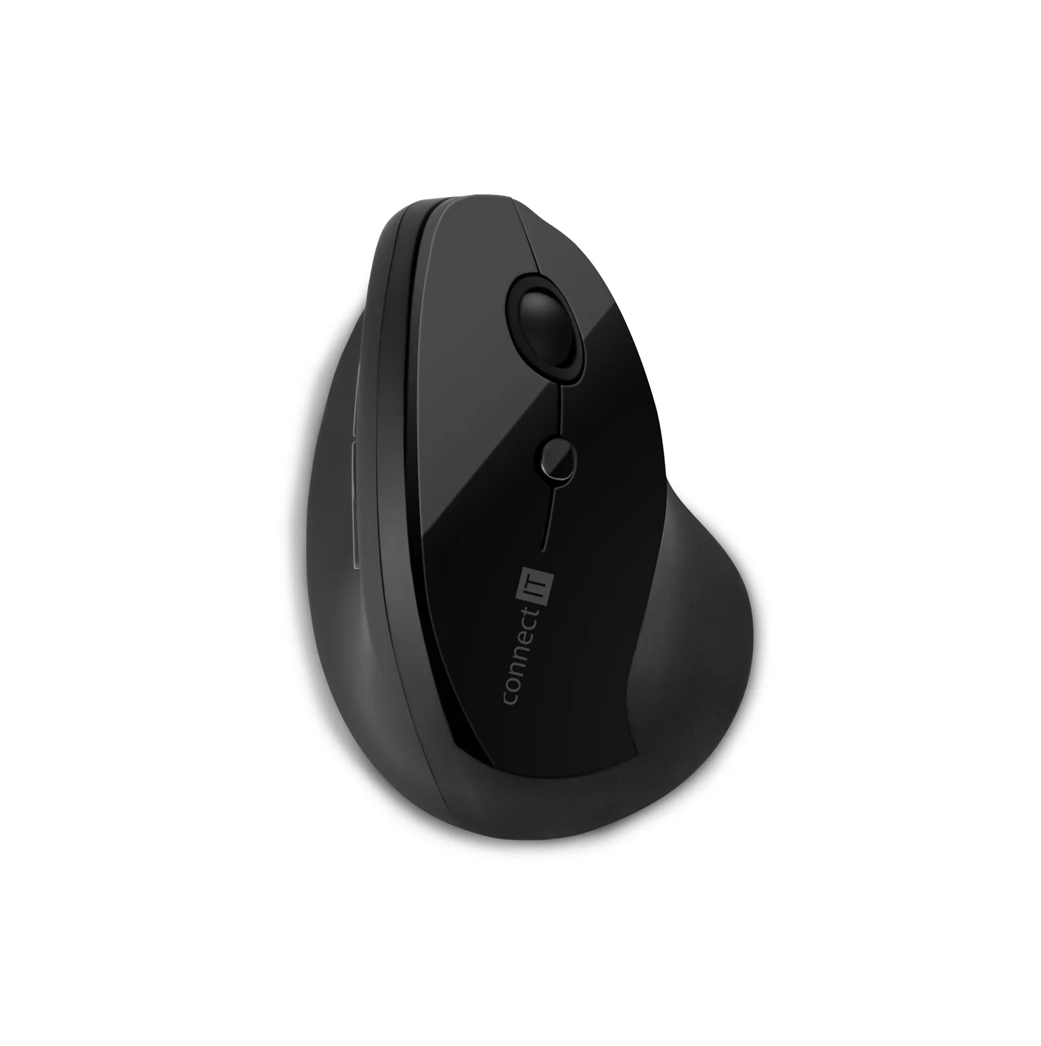 Connect IT For Health Gloss Ergonomická vertikální myš bezdrátová černá