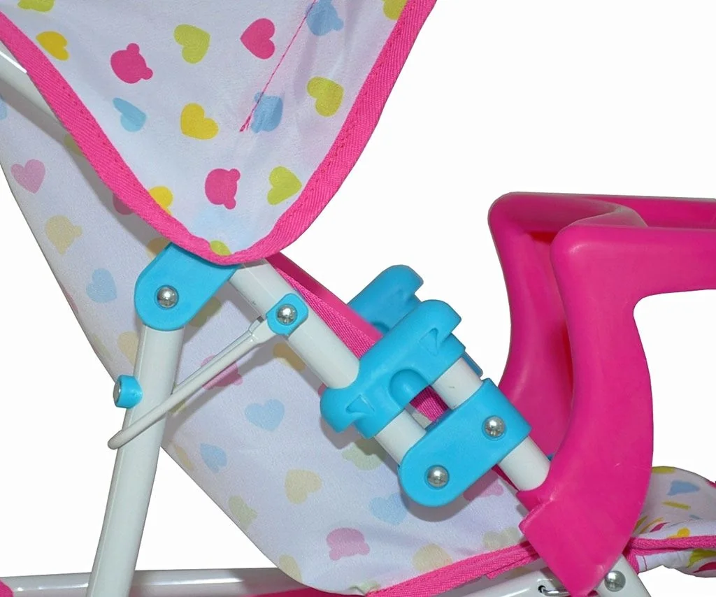 Milly Mally Sportovní kočárek pro panenky Kate – růžový s puntíky