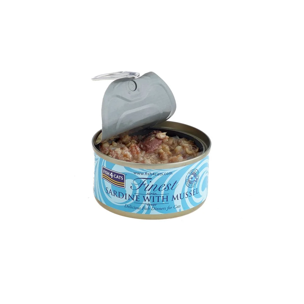 Fish4Cats Konzerva pro kočky Finest sardinka s mušlemi 70 g 